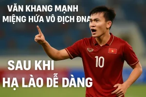Văn Khang mạnh miệng hứa vô địch ĐNA sau khi hạ Lào dễ dàng